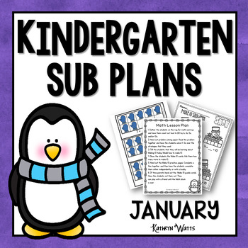 Preview of Kindergarten Sub Plans January