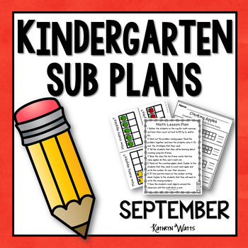 Preview of Kindergarten Sub Plans September