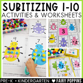 Subitizing Cards, Games and Worksheets - Numbers to 10