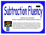 Kindergarten Subtraction Fluency