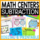 Kindergarten Subtraction Math Centers, Subtraction within 