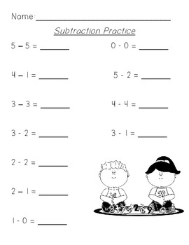 kindergarten subtraction worksheets by mrs blakemore tpt