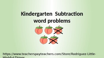 Preview of Kindergarten Subtraction word problems