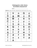 Kindergarten Summative Letter Name & Sound Assessment