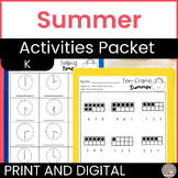 Kindergarten Summer Activities Packet