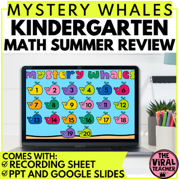 Preview of Kindergarten Summer Activities Summer Math Review Game using PowerPoint™