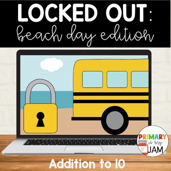 Preview of Kindergarten Summer Digital Escape Room - Addition to 10