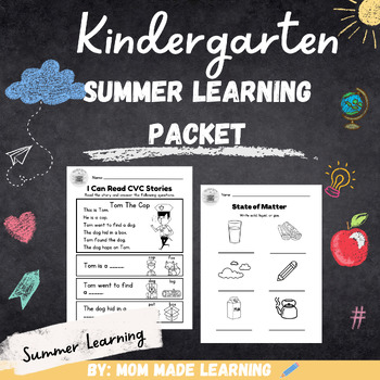 Preview of Kindergarten Summer Learning Packet