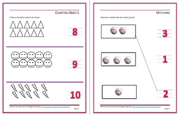Preview of Kindergarten Summer Math Packet (Common Core)