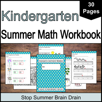 Preview of Kindergarten Summer Math Workbook