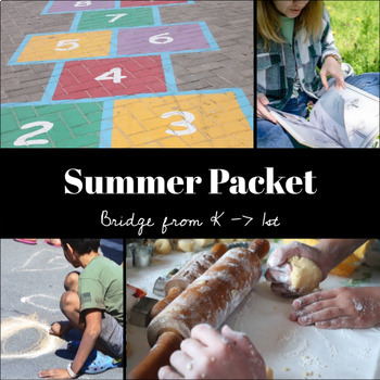 Preview of Kindergarten Summer Packet - 30 Family-Friendly Activities!