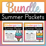 Kindergarten Summer Packet BUNDLE - Reading & Math - End o