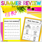 Kindergarten Summer Packet No Prep Review  End of the Year