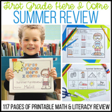 Kindergarten Summer Worksheet Review Packet - Editable Sig