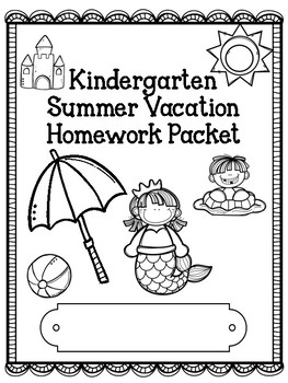 kindergarten summer practice homework packet fun no prep tpt