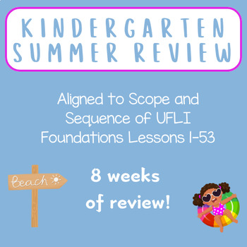 Preview of Kindergarten Summer Review- Aligned to S & S of UFLI Foundations 1-53