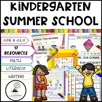 Preview of Kindergarten Summer School Bundle
