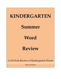 Kindergarten Summer Word Review