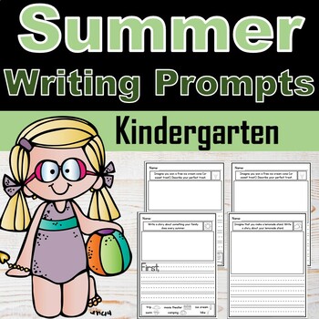 Kindergarten Summer Writing Prompts by My Kinder Universe | TPT