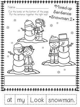 syllable winter worksheet kindergarten
