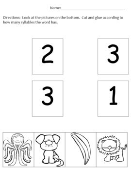 kindergarten syllables worksheet may writing prompts