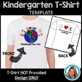 Kindergarten T-Shirt TEMPLATE for Heat Transfers