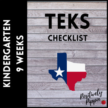 Preview of Kindergarten TEKS Checklist (9 Weeks Checks)