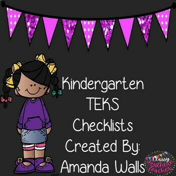 Preview of Kindergarten TEKS Checklists