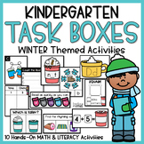 Kindergarten Task Boxes | Math & Literacy Activities | Winter