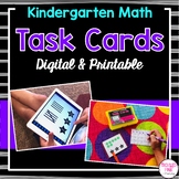Kindergarten Task Cards for Math Centers (Digital & Printable)