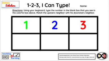 Preview of Kindergarten Technology Activities - Lesson 5: Typing Your Numbers (1-20)
