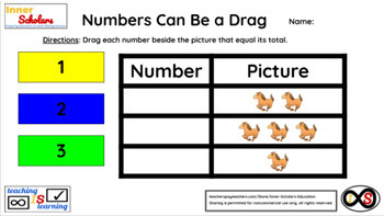 Preview of Kindergarten Technology Activities - Lesson 9: Dragging Numbers to Pictures