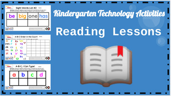 Preview of Kindergarten Technology Activities - PowerPoint Slides (Reading Lessons ONLY)