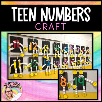 Preview of Kindergarten Teen Number Craft | Teen Number Craftivity | Counting Teen Numbers