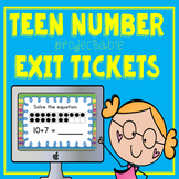 Kindergarten Teen Number Projectable Exit Tickets (K.NBT.1)