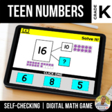 Kindergarten Teen Numbers Digital Math Games | Distance Learning