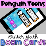 Kindergarten Winter Math Teen Numbers and Ten Frames Boom Cards