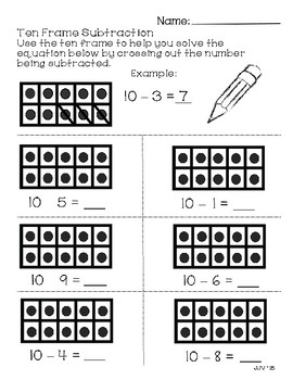 Ten Frame Math By Jessica V Teachers Pay Teachers