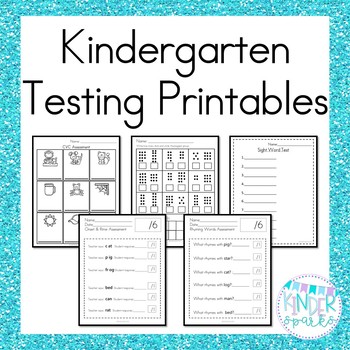 Preview of Kindergarten Testing