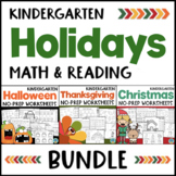 Kindergarten Thanksgiving Christmas Halloween Math & Readi
