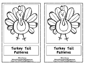 Preview of Kindergarten Thanksgiving Emergent Reader-"Turkey Tail Patterns"