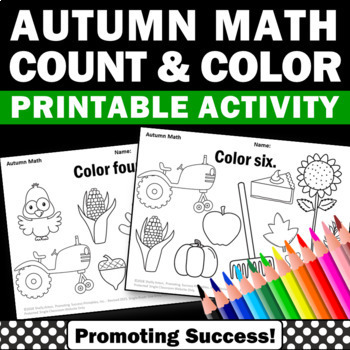 Preview of Thanksgiving Break Packet Special Education Activities Math Coloring Sheets
