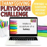 Kindergarten Thanksgiving Playdough Challenges