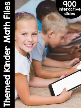 Preview of Kindergarten Themed Interactive MATH Files | DISTANCE LEARNING GOOGLE™ READY |