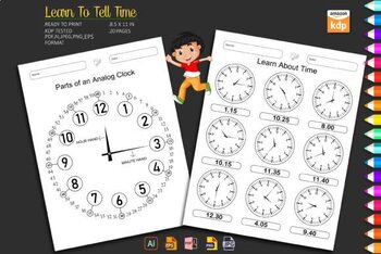 Preview of Kindergarten Time Learning Book