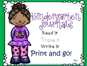 Preview of Kindergarten Tracer Journals - Print and GO!