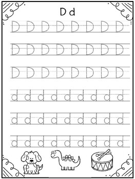 Kindergarten Tracing Letters Worksheets, A-Z Alphabet Letter Tracing ...