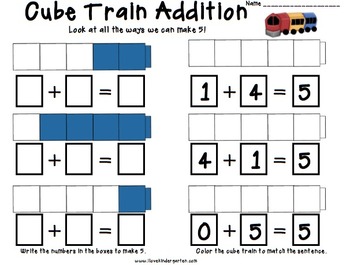 Kindergarten Train Theme Math and Literacy Activities by ilovekindergarten