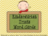 Kindergarten Tricky Word Cards-Yellow Chevron