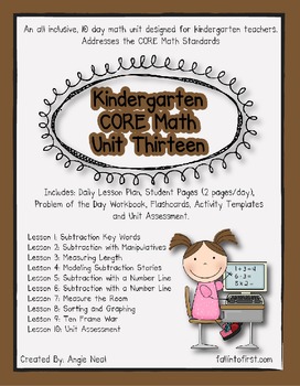Preview of Kindergarten Unit 13 CORE Math